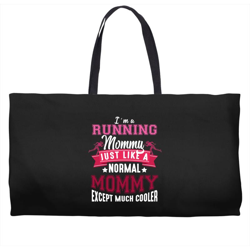 running mommy white Weekender Totes