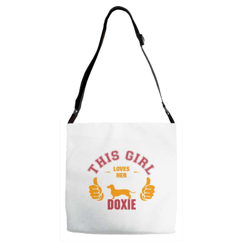 This Girl Loves Her Doxie Adjustable Strap Totes