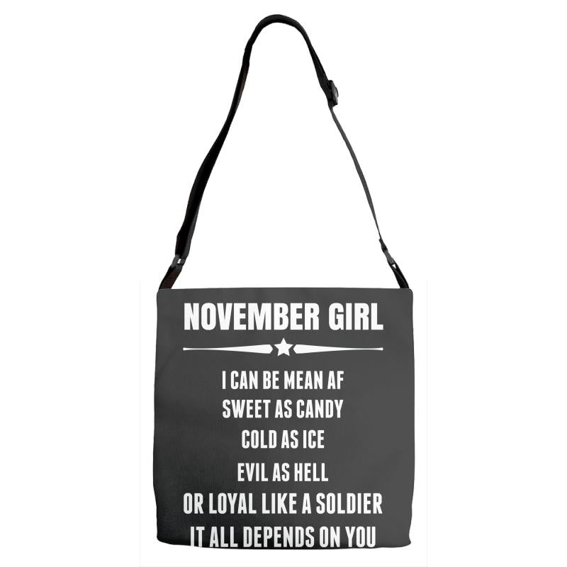 Super November Girl Adjustable Strap Totes