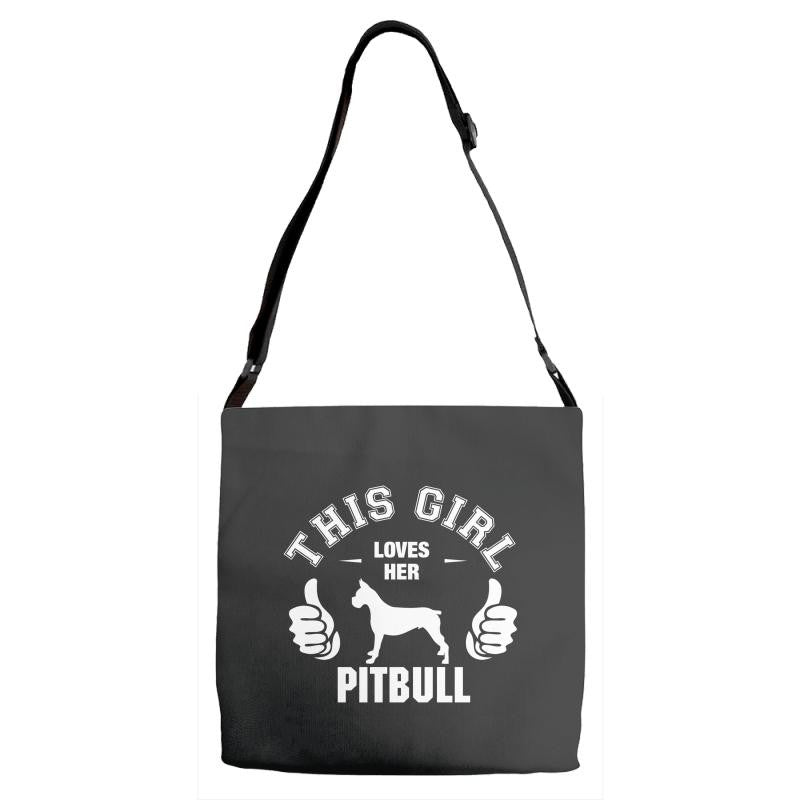 This Girl Loves Pitbull Adjustable Strap Totes