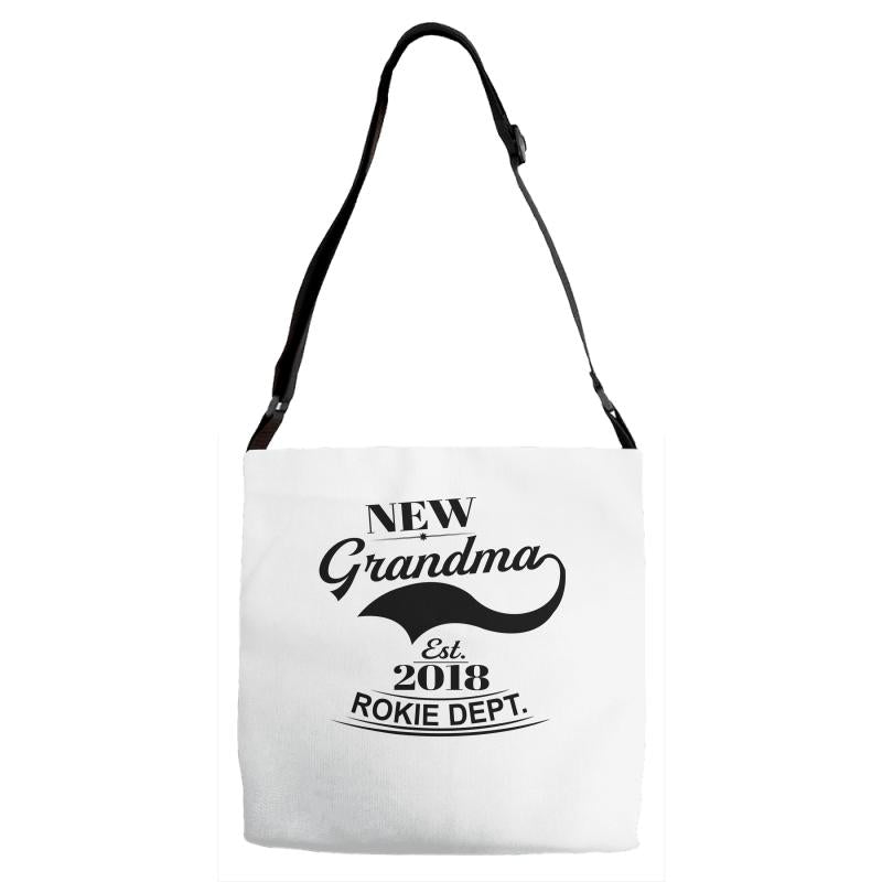 New Grandma 2018 Rokie Dept. Adjustable Strap Totes