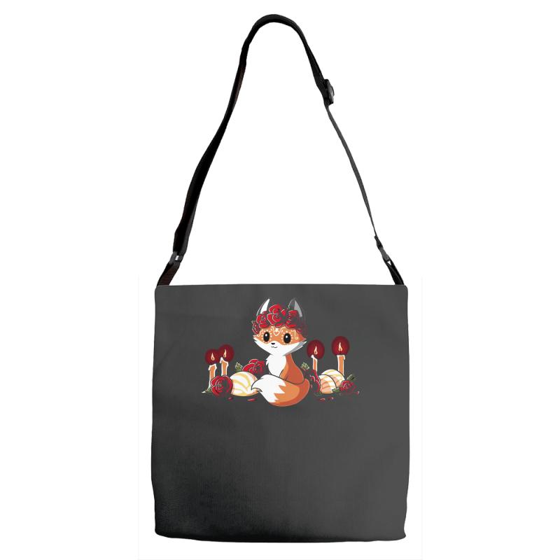 dia de los foxes Adjustable Strap Totes