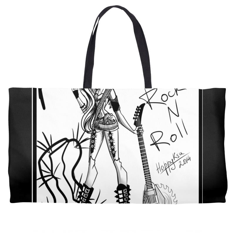 crazy girl Weekender Totes