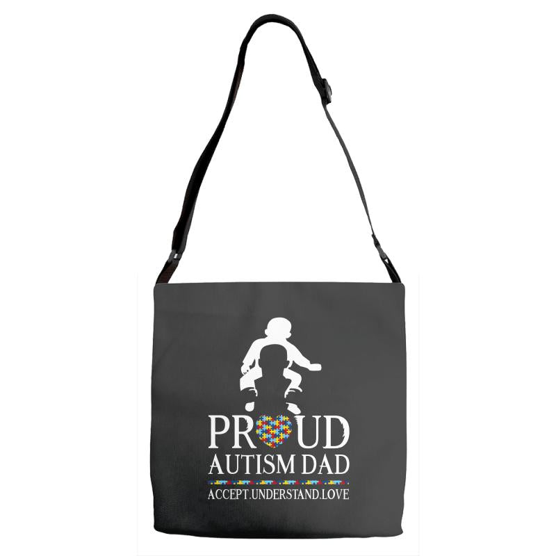 Proud Autism Dad - Autism Awareness Day Adjustable Strap Totes