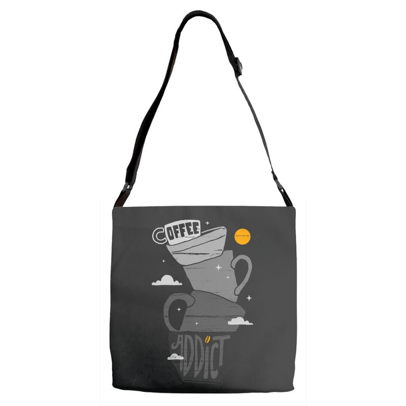 coffee addict Adjustable Strap Totes