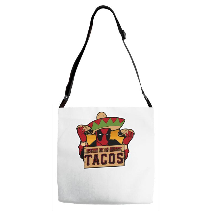 piscina de la muerte   tacos Adjustable Strap Totes