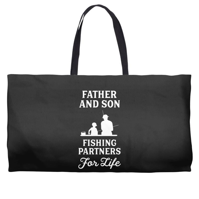 Father and Son Fishing Partners For Life Weekender Totes