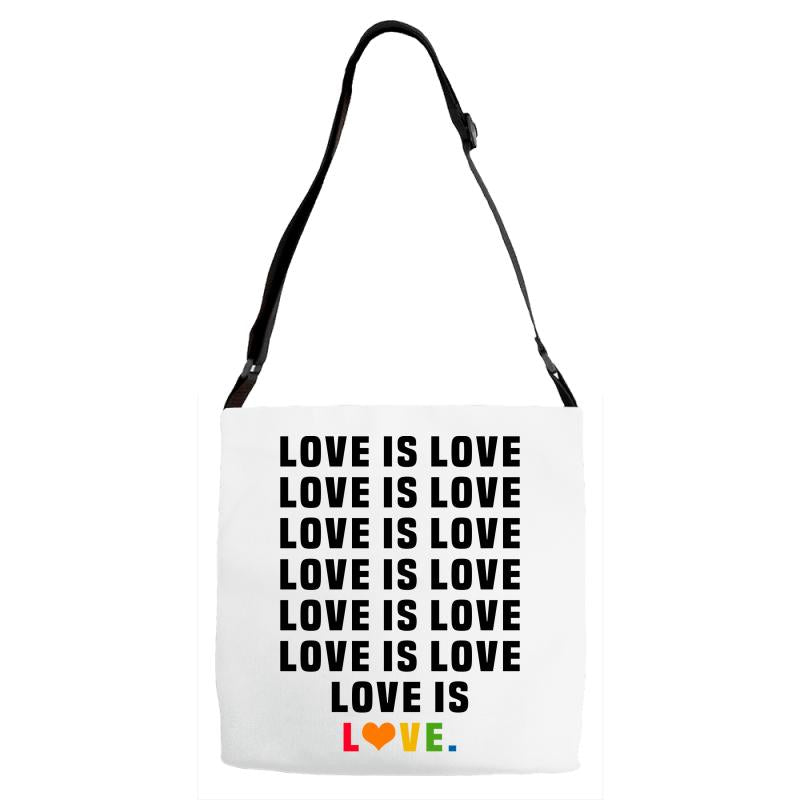 Love Is Love Adjustable Strap Totes