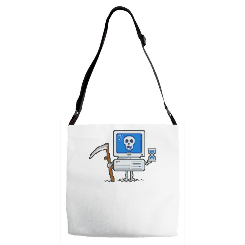 blue screen of death Adjustable Strap Totes
