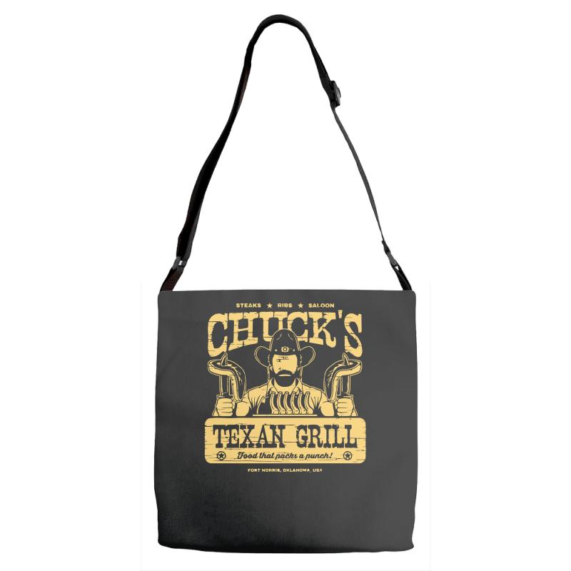 chuck's texan grill Adjustable Strap Totes