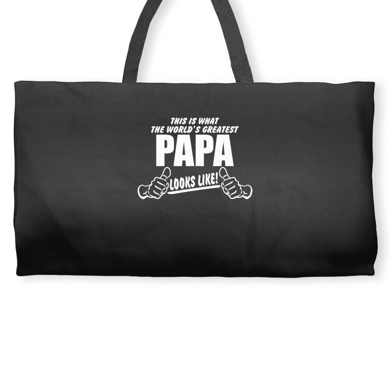 Worlds Greatest Papa Looks Like Weekender Totes