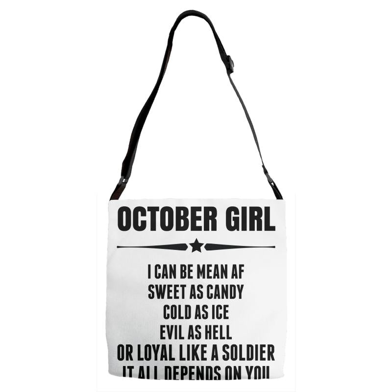 Super October Girl Adjustable Strap Totes