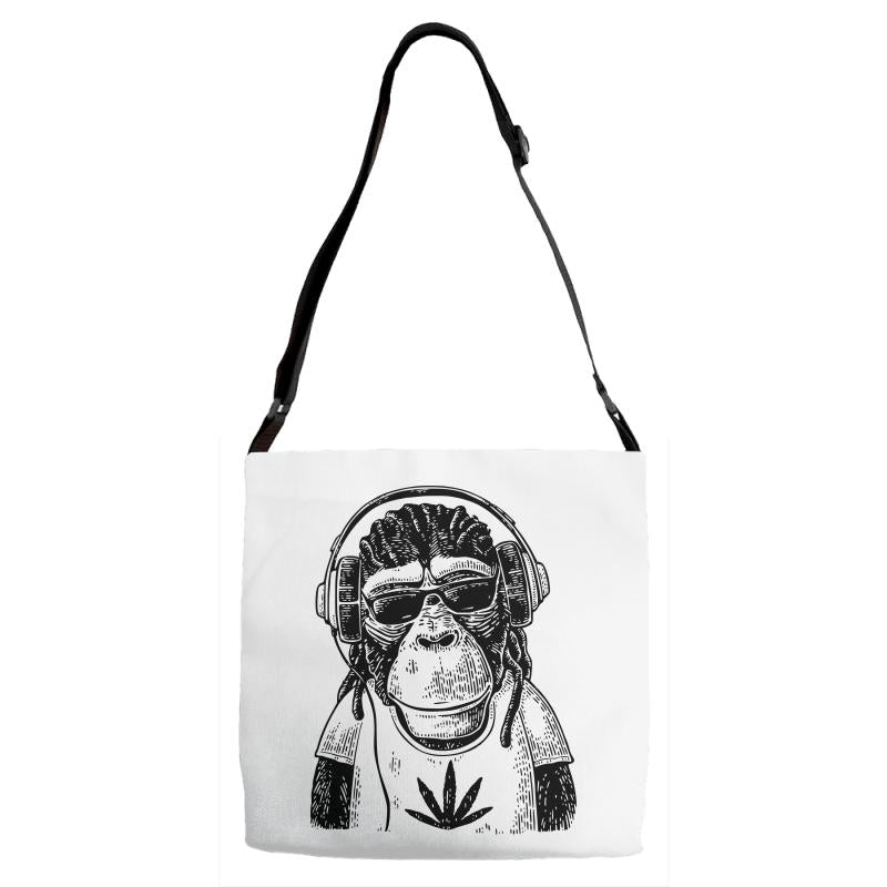 monkey hipster Adjustable Strap Totes