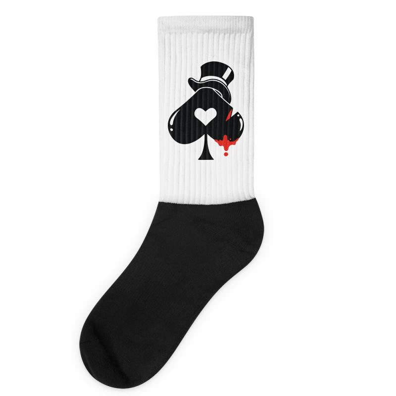 poker hat ace of spades Socks