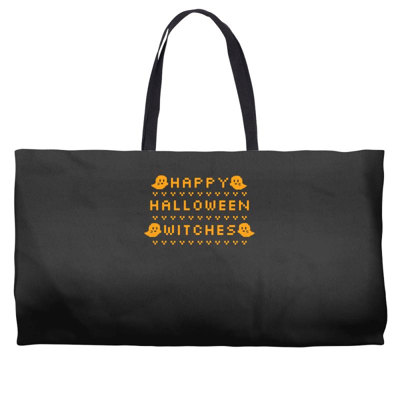 happy halloween witches Weekender Totes