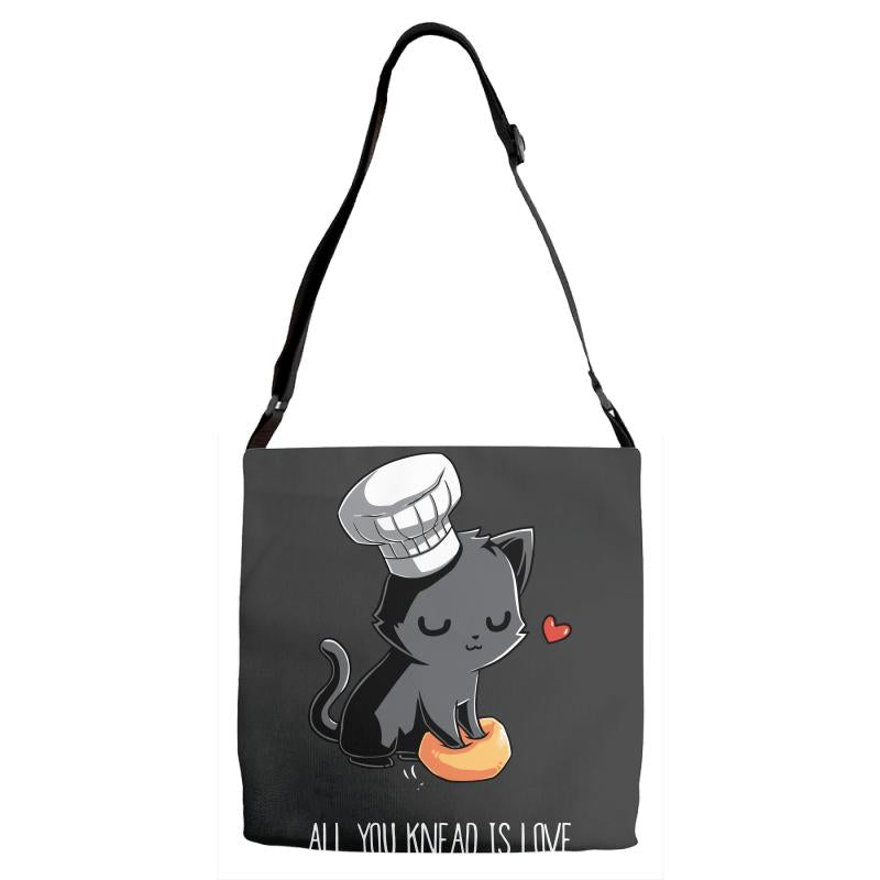 all you knead is love Adjustable Strap Totes