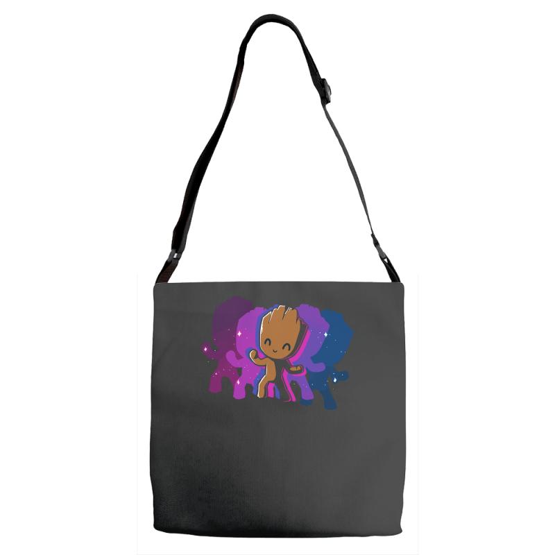 dancing groot Adjustable Strap Totes