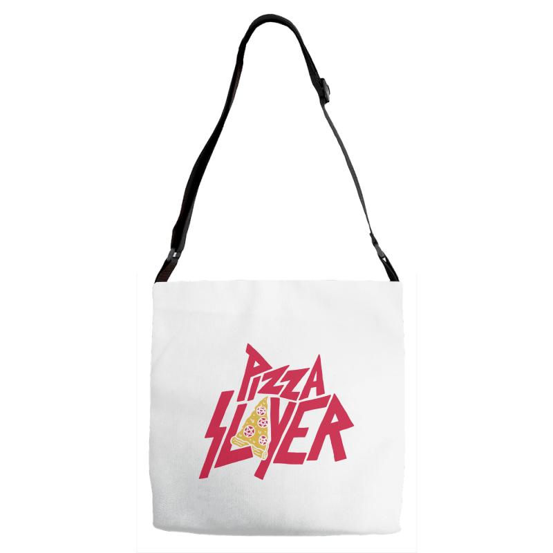 pizza slayer Adjustable Strap Totes