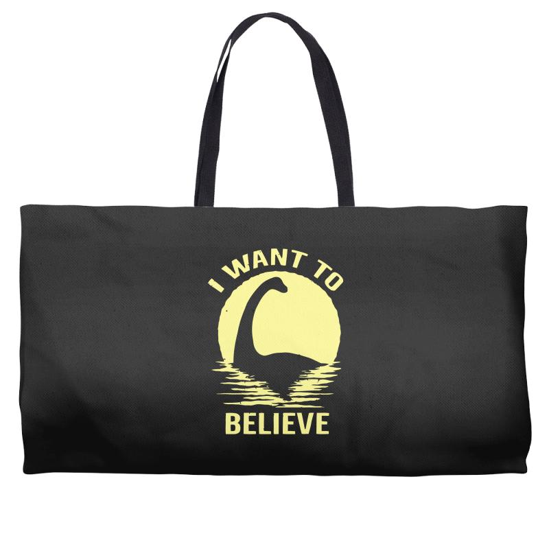 believe in nessie Weekender Totes