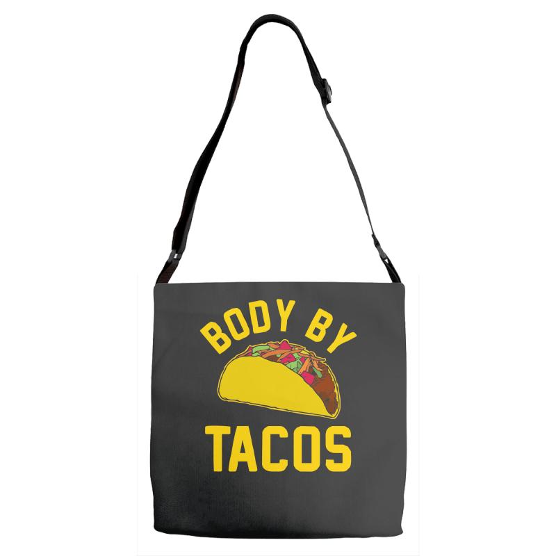 body by tacos funny Adjustable Strap Totes