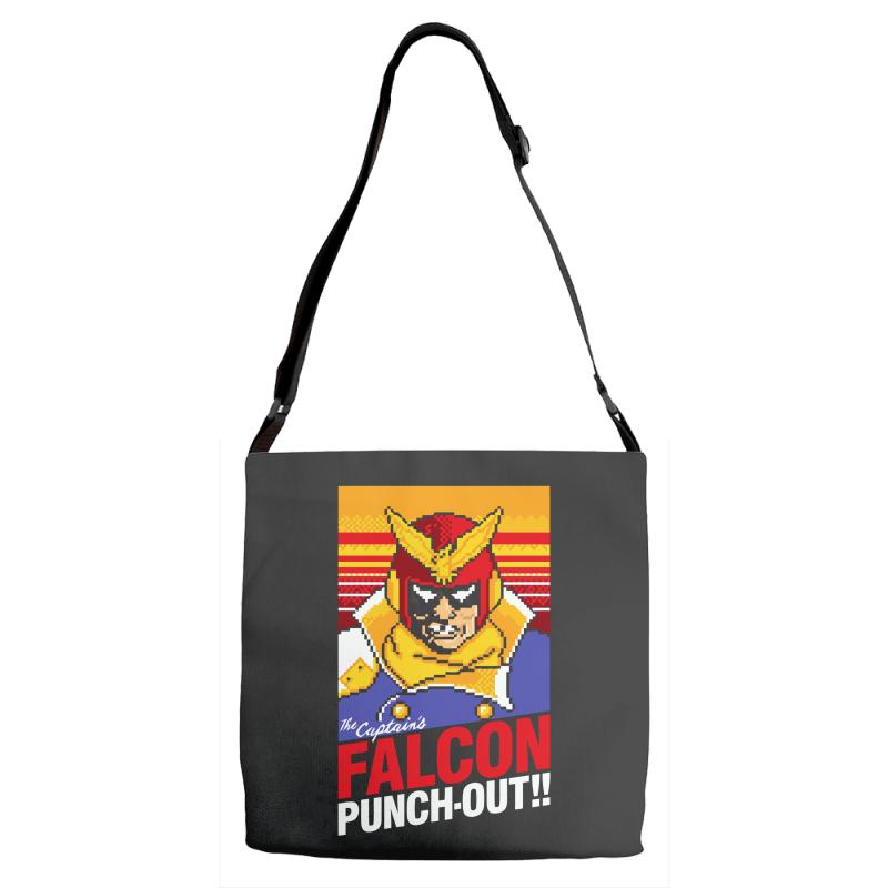 falcon punch out Adjustable Strap Totes