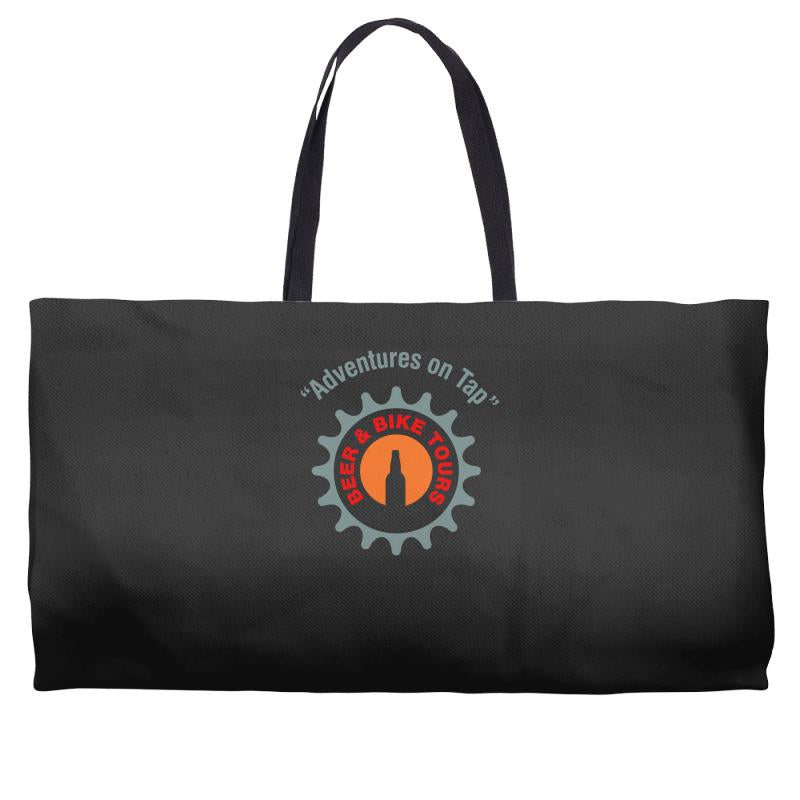 beer and bike tours Weekender Totes