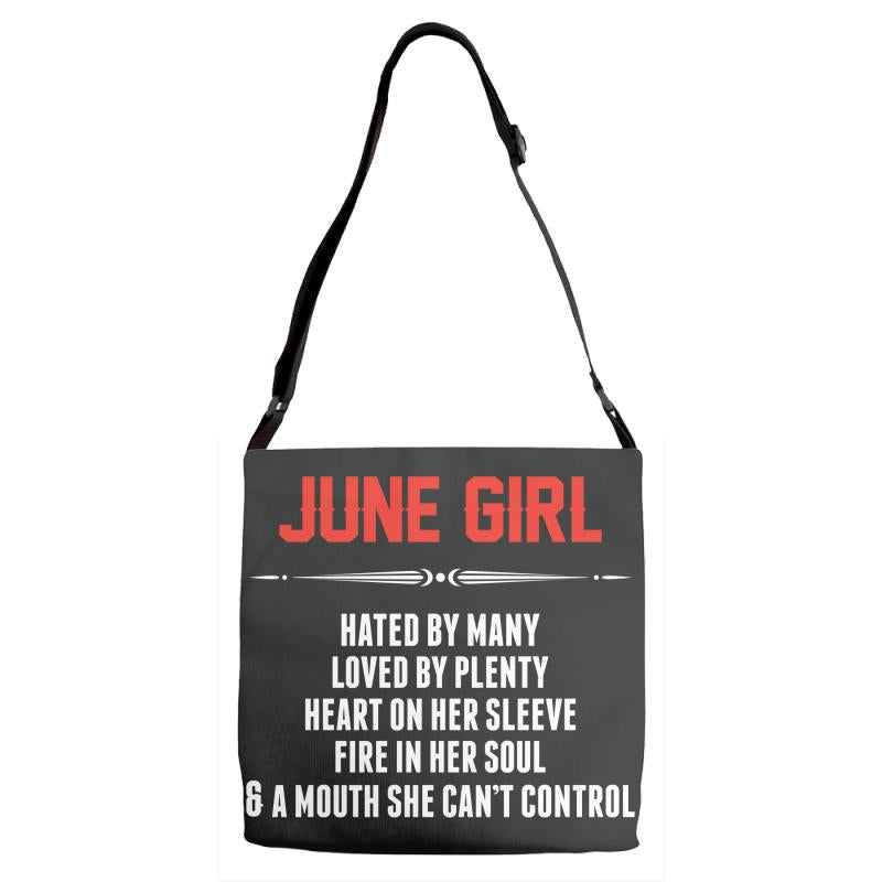 June Girl Hated By Many Adjustable Strap Totes