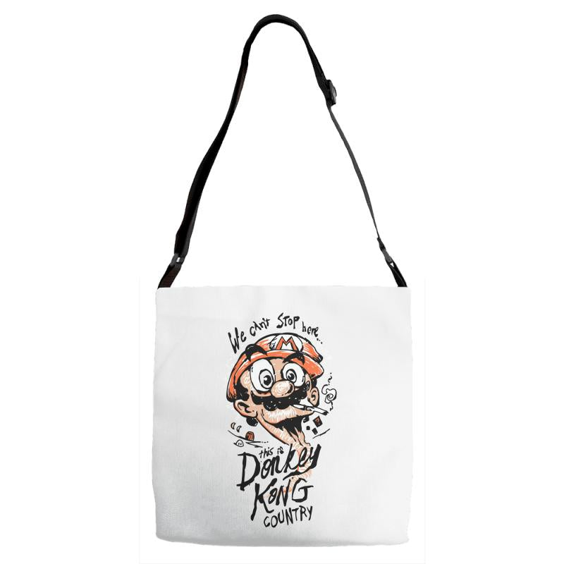 donkey kong country Adjustable Strap Totes