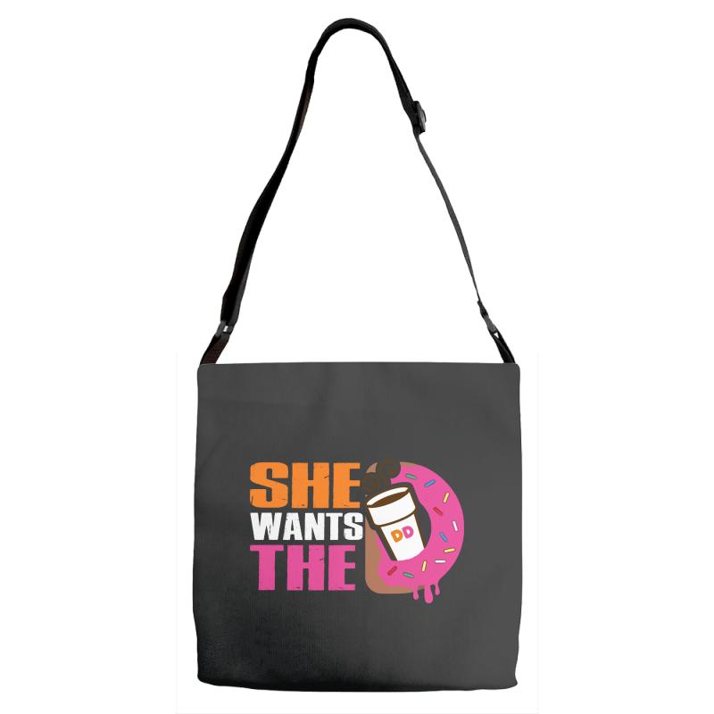 She Wants The D Dunkin Donuts Adjustable Strap Totes