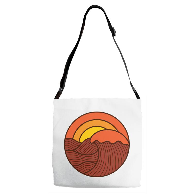 sunset circle Adjustable Strap Totes