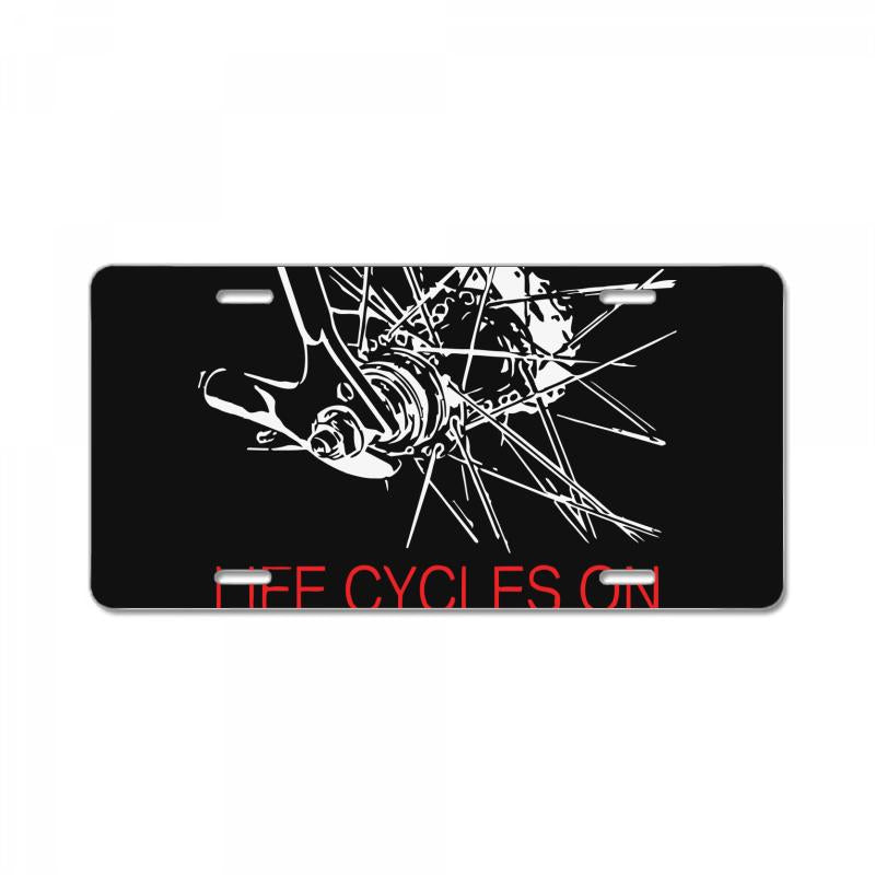 cycling rider gift bike tee life License Plate