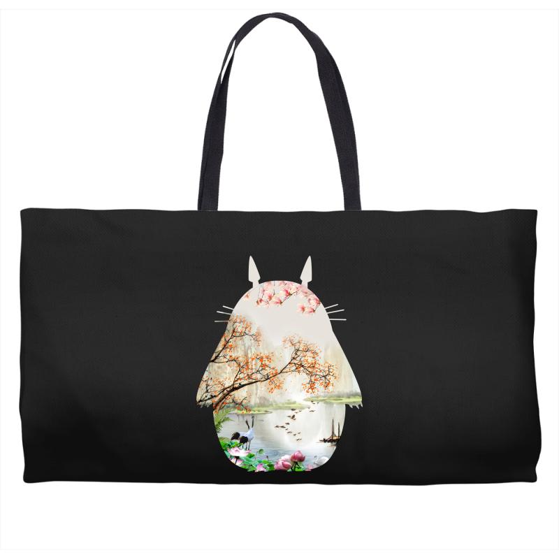 Totoro With Japanese Landscape Weekender Totes