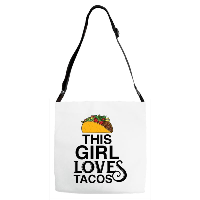 This Girl Loves Tacos Adjustable Strap Totes