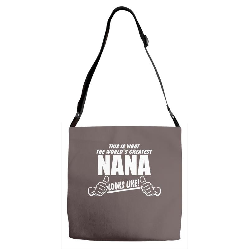 World' s Greatest Nana Looks Like Adjustable Strap Totes