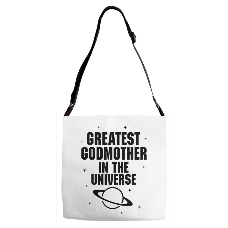 Greatest Godmother In The Universe Adjustable Strap Totes