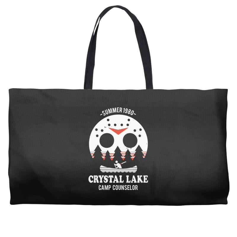 crystal lake camp counselor Weekender Totes