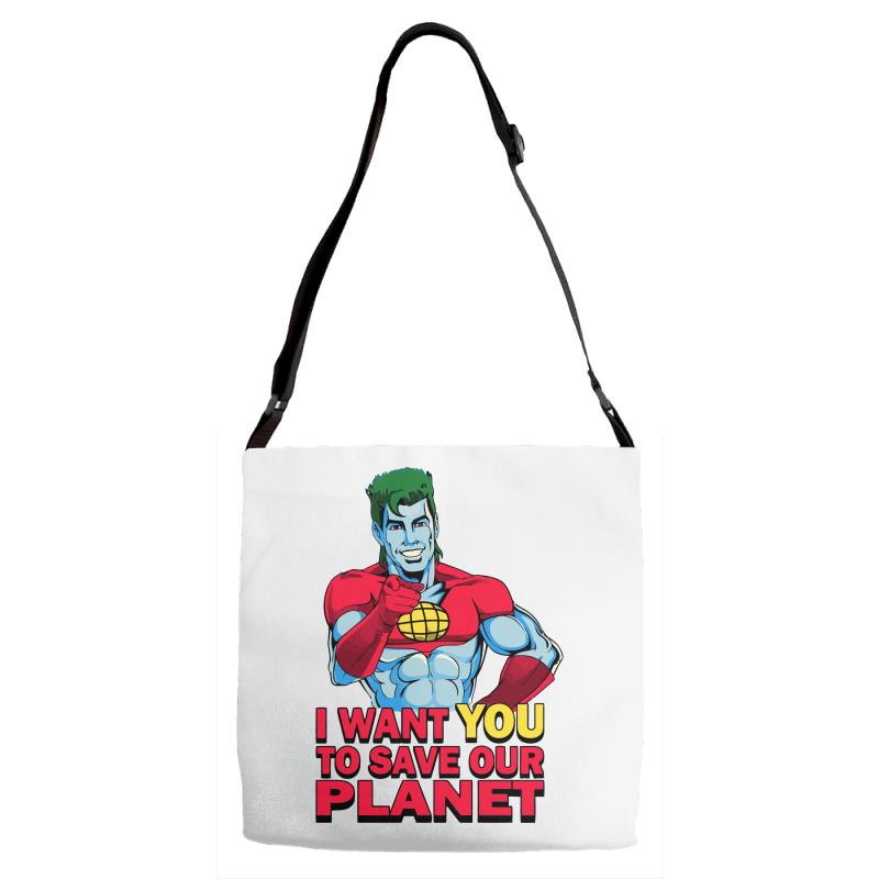 planeteer call Adjustable Strap Totes