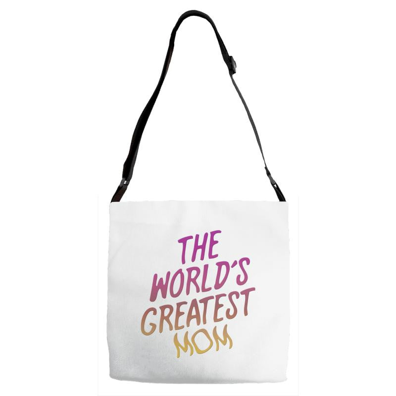 The World's Greatest Mom Adjustable Strap Totes