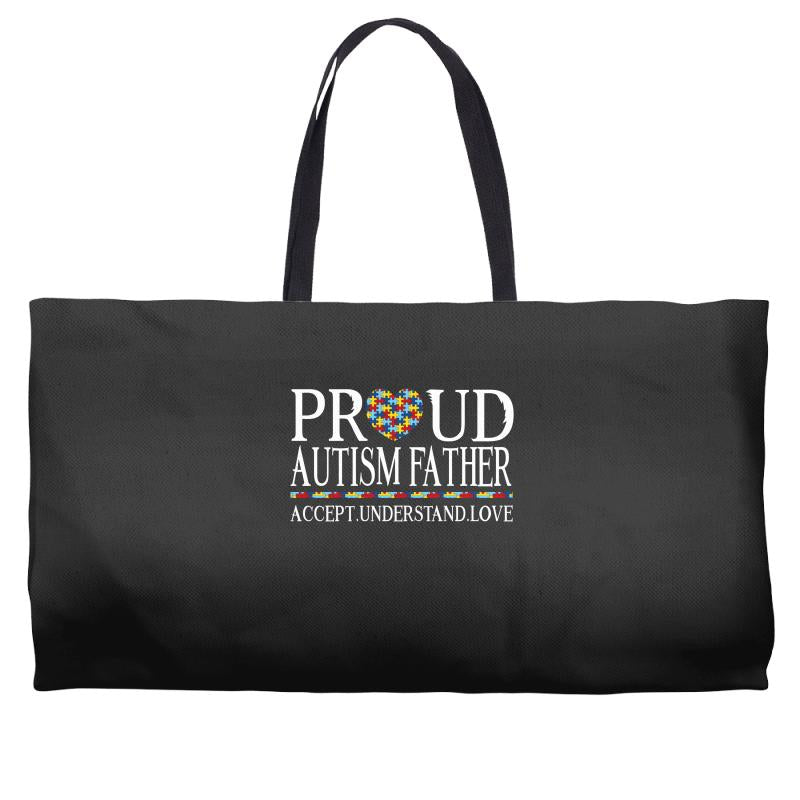 proud autism father Weekender Totes
