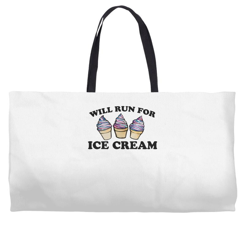 will run for ice cream Weekender Totes