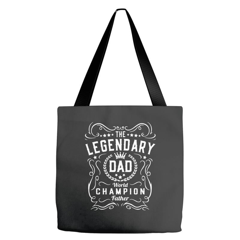 The Legendary Dad World Champion Tote Bags