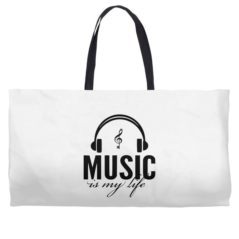 music is my life Weekender Totes