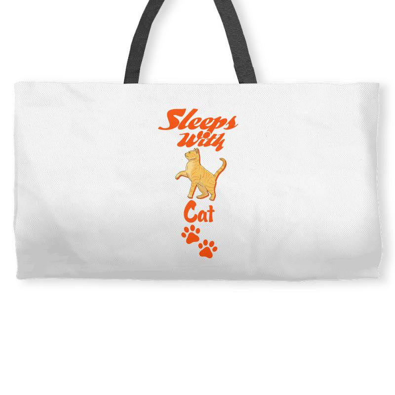 Sleeps With Cat Weekender Totes