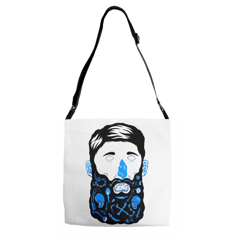 pirate beard Adjustable Strap Totes