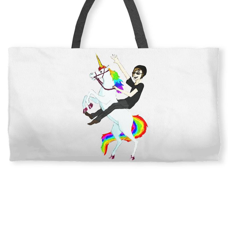 unicorn and human best friends Weekender Totes