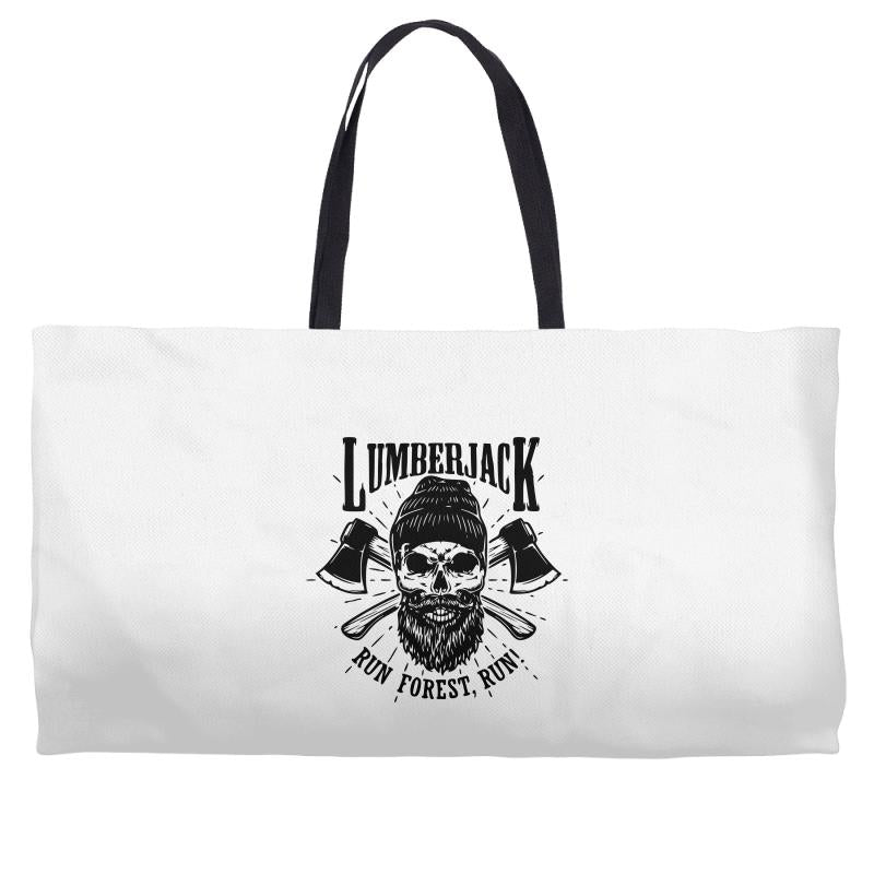 lumberjack skull Weekender Totes