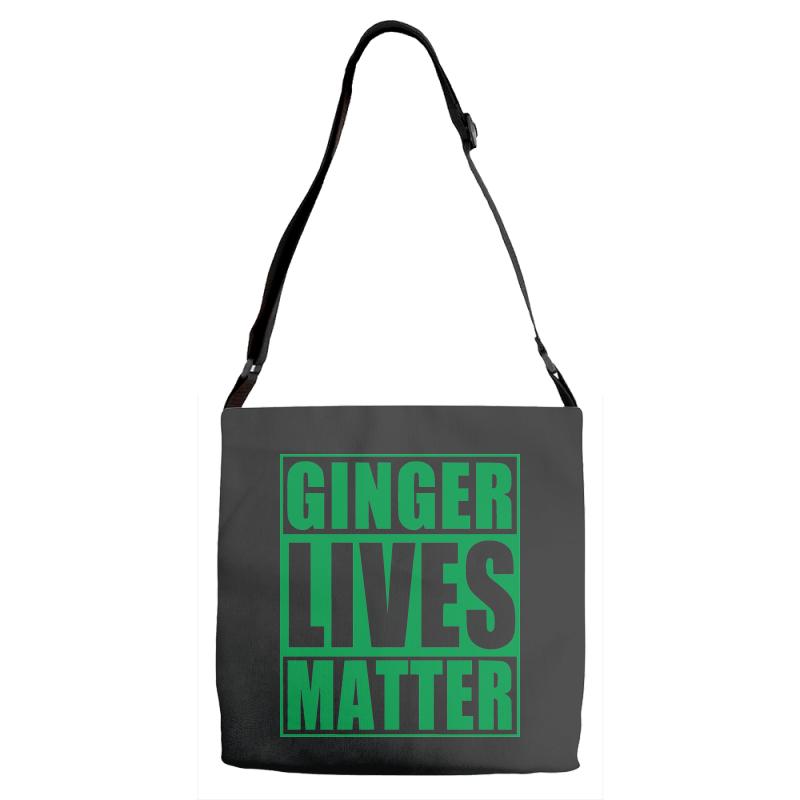 st patrick's day ginger lives matter Adjustable Strap Totes