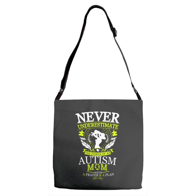 THE POWER OF AN AUTISM MOM Adjustable Strap Totes