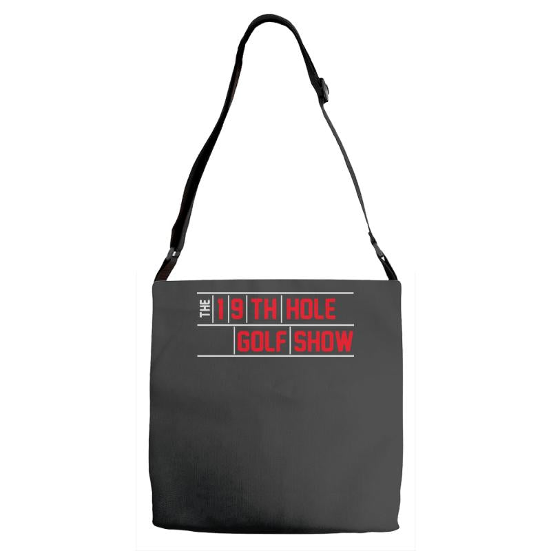 my best round is the 19th hole funny golf drinking Adjustable Strap Totes