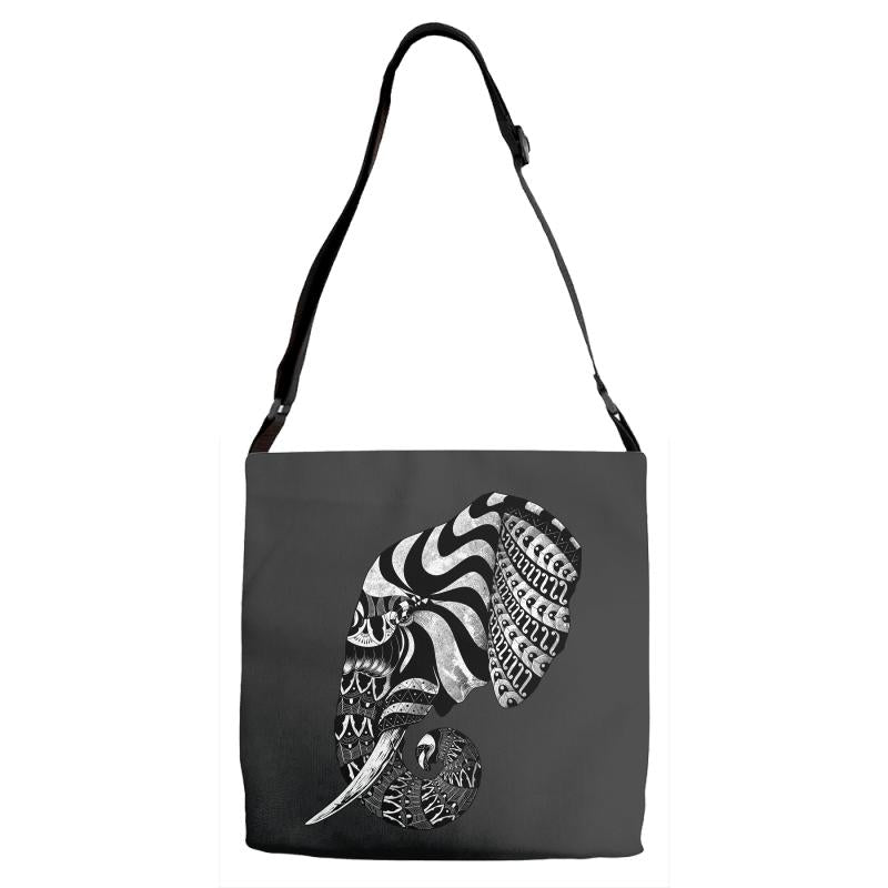 elephant ornate Adjustable Strap Totes